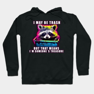 Raccoon meme I may be trash Hoodie